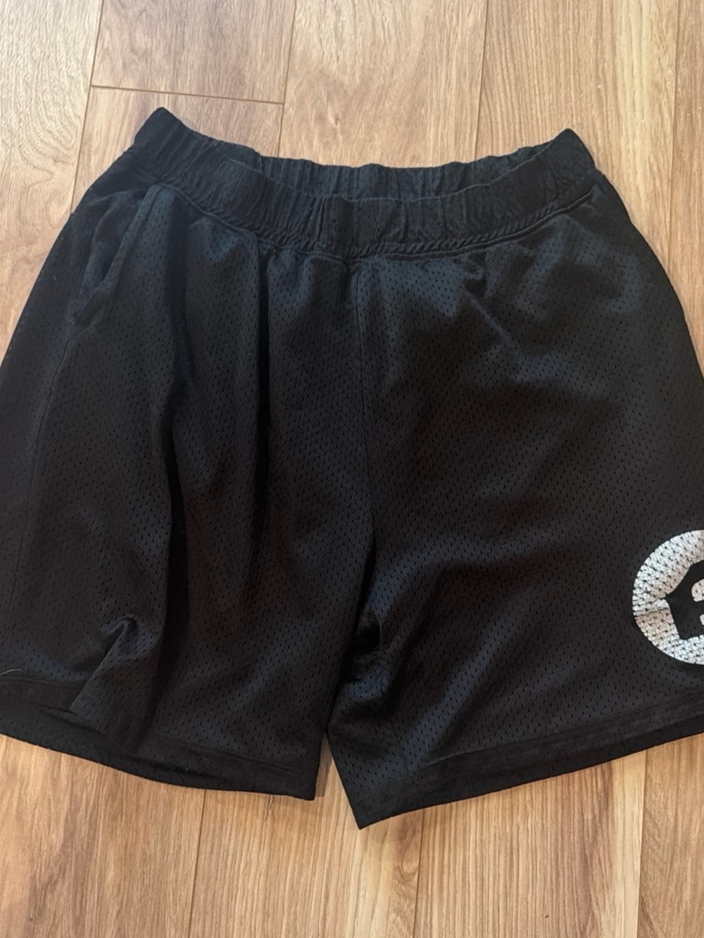 RARE Forgiato Black Men's Athletic Mesh Shorts with White Logo